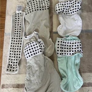 Cozy Swaddle Set for Babies - Cream and Mint